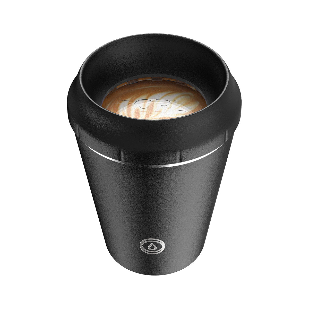 TOPL Flow360° Reusable Cup - Charcoal (8oz)