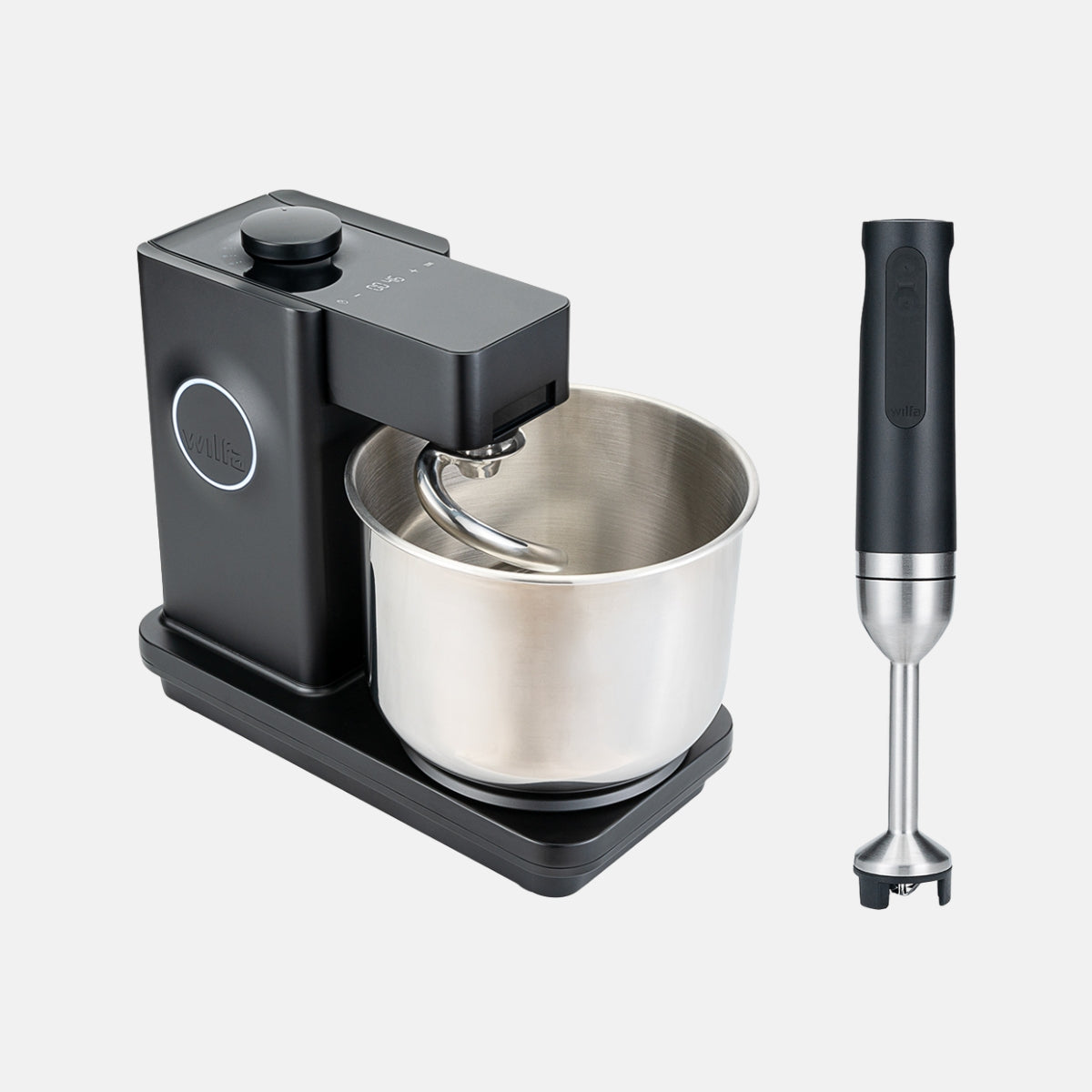 Wilfa ProBaker Timer Stand Mixer (Black) + FREE Prostick Immersion Blender Bundle