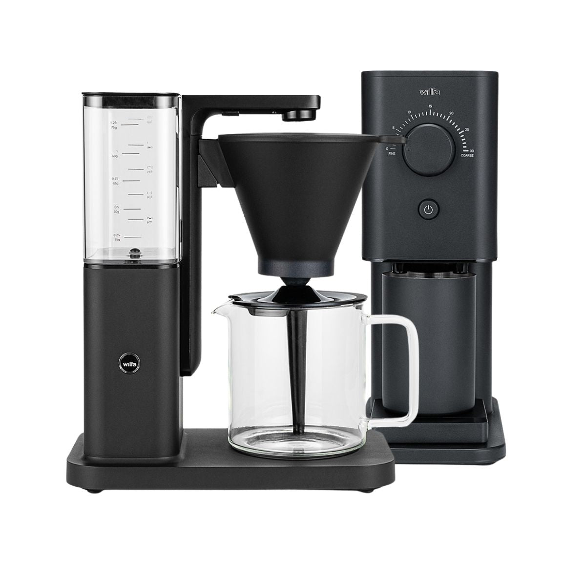 Wilfa Zense Coffee Maker (Black) and Zense Coffee Grinder Bundle