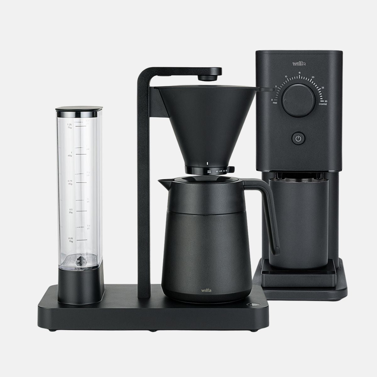 Wilfa Performance Thermo Coffee Maker and Zense Coffee Grinder - Black Bundle