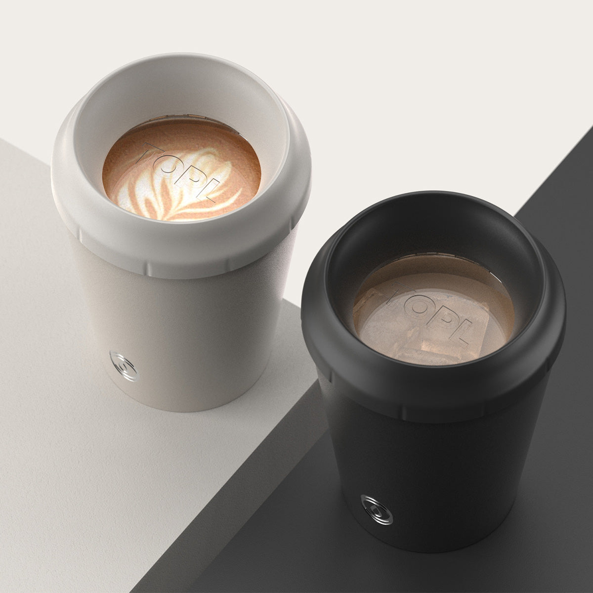 TOPL Flow360° Reusable Cup - Charcoal (8oz)