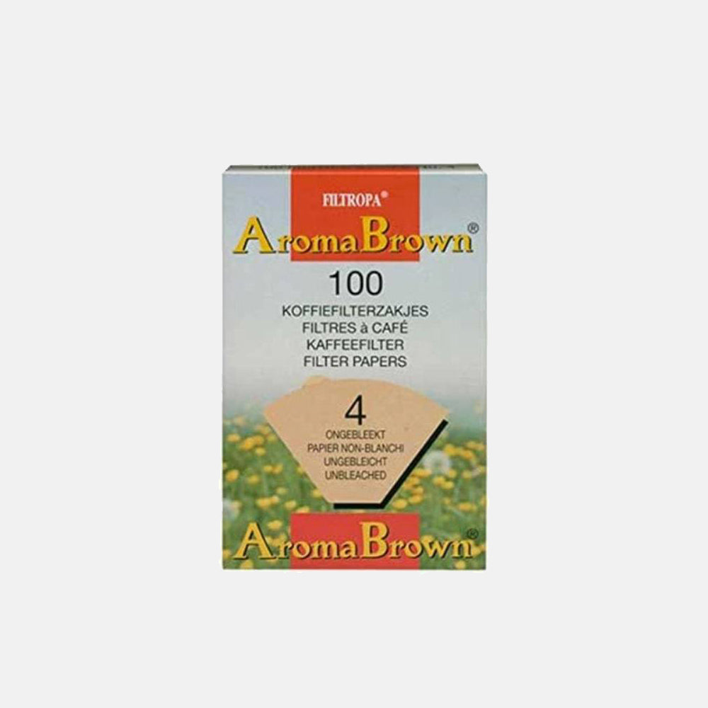 Filtropa Coffee Filter Papers (Brown) - Size 4 - 100 pack